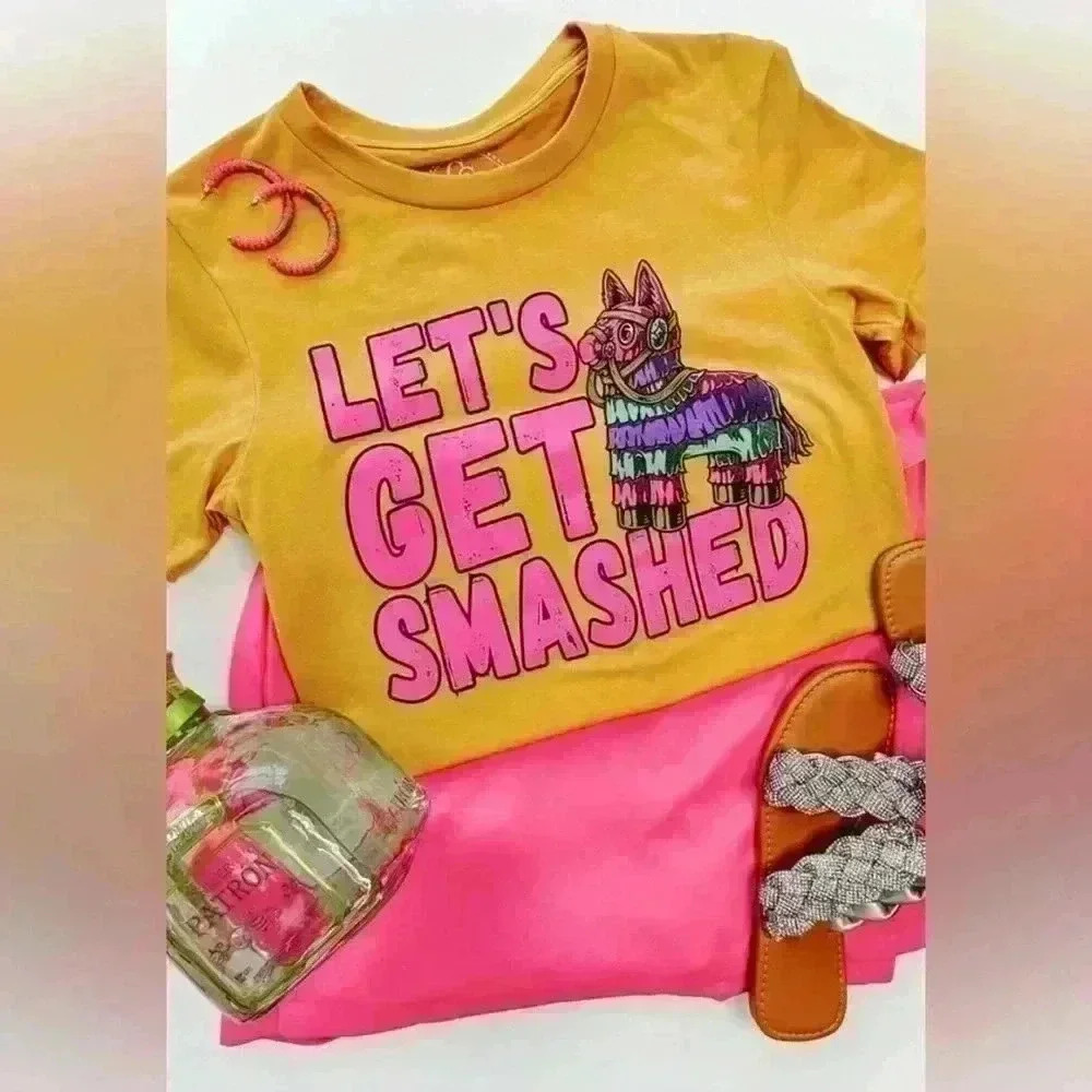 Let's Get Smashed Mustard Graphic Tee